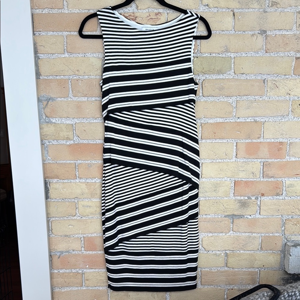 Bailey 44 Black and White Striped Dress